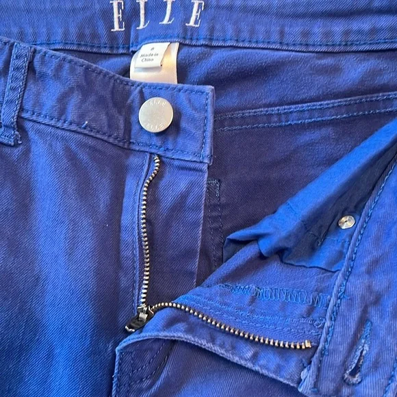 Elle Crop Blue Pants Size 8 - Picture 10 of 11